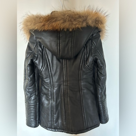 Rudsak coat entirely made of real leather outside + real fur - Picture 5 of 5